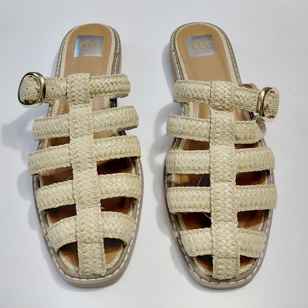 DV by DOLCE VITA Women's Fyona Fisherman  Style Raffia Sandals - 9